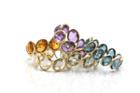 Tresor Collection - Gemstone Stackable Ring Bands In 18k Yellow Gold Style 2