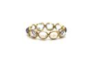 Tresor Collection - Rainbow Moonstone Oval Ring Band In 18k Yellow Gold Style 2