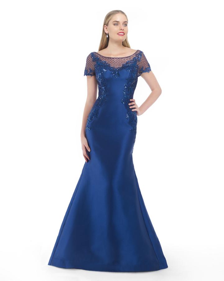 Morrell Maxie - 15858 Sequined Lattice Mermaid Gown
