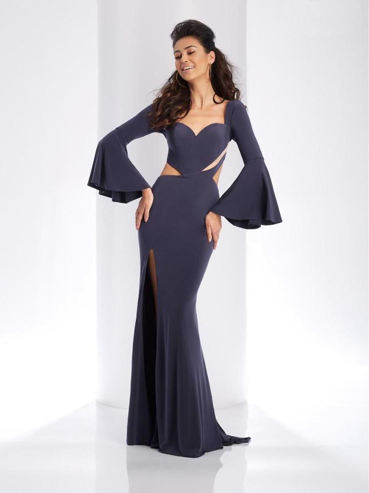 Clarisse - 3405 Trumpet Sleeve Sweetheart Sheath Dress