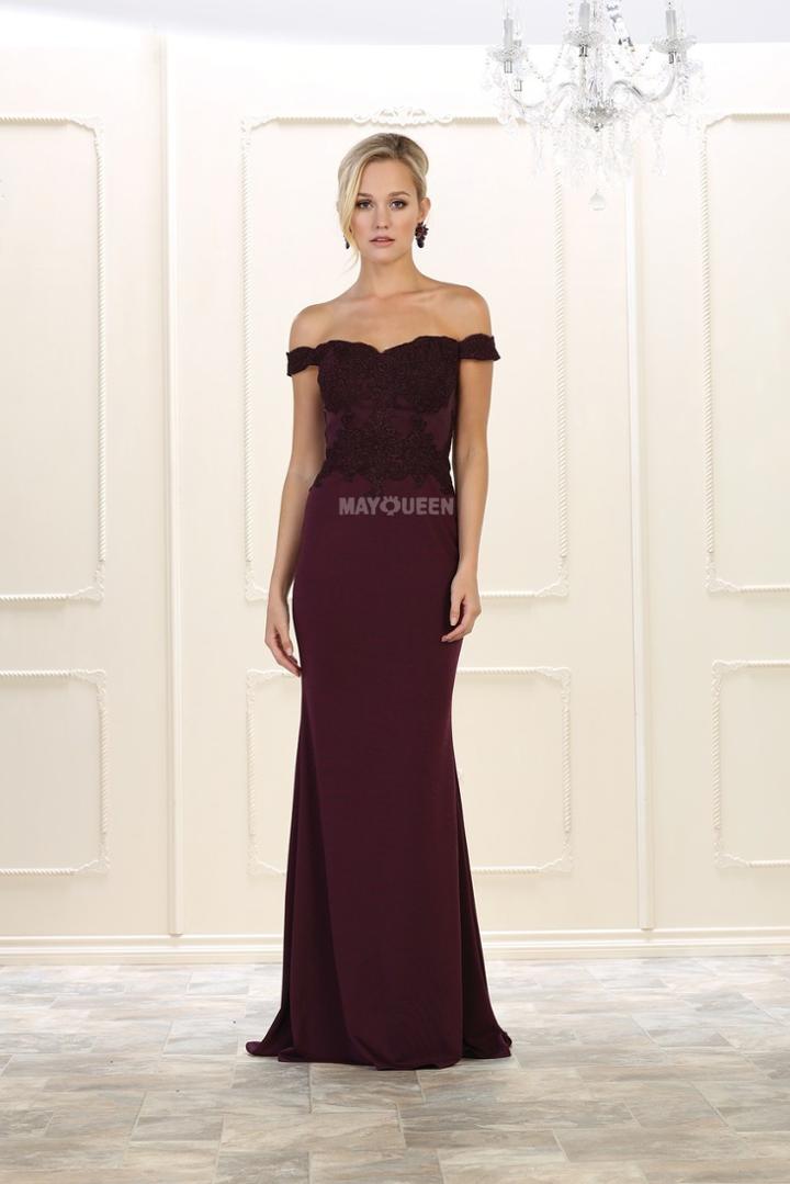 May Queen - Lace Off-shoulder Sheath Dress