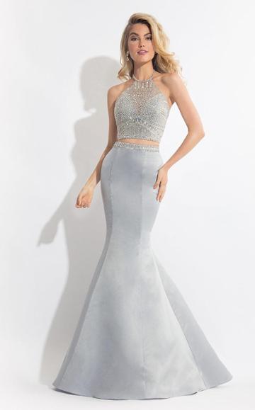 Rachel Allan - 6013 Embellished Halter Mermaid Dress