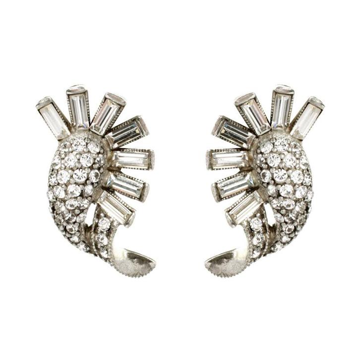 Ben-amun - Small Crystal Fan Earrings