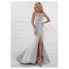 Tiffany Homecoming - Sheered Stone Embellished Slim Flare Gown 16084