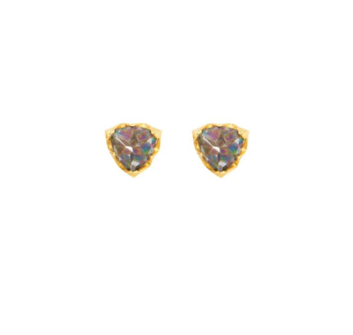 Logan Hollowell - Papa Inverted Rainbow Topaz Trillion Earrings