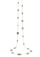 Tresor Collection - 18k Yellow Gold Necklace With Aquamarine