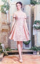 Mnm Couture - Off-shoulder Floral Cocktail Dress K3515