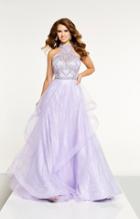 Panoply - 14885 Crystal Embellished High Halter Evening Gown