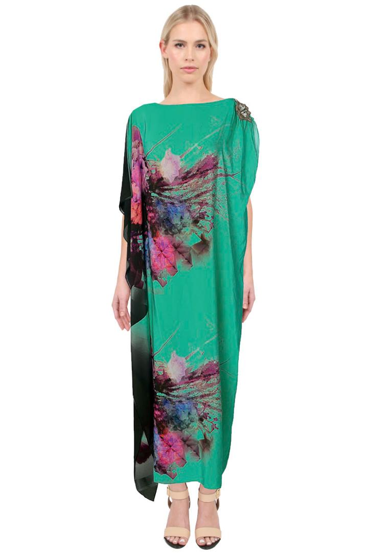 Caffe Swimwear - Kaftan Dress In Green