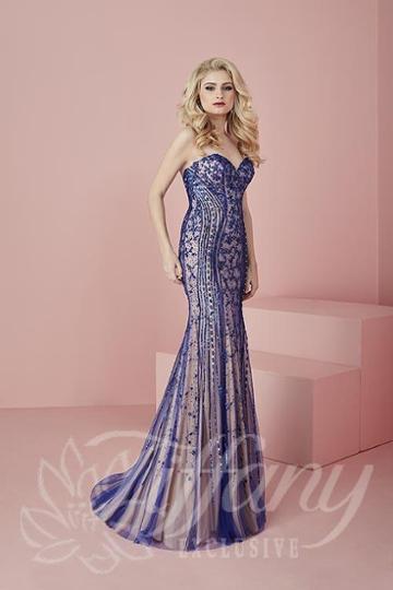 Tiffany Designs - Flexible Layered Gown With Contrasting Accents 46047