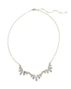 Cz By Kenneth Jay Lane - Baguette Cz Cluster Necklace