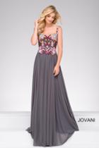 Jovani - Pretty Sleeveless Mesh Dress 45053