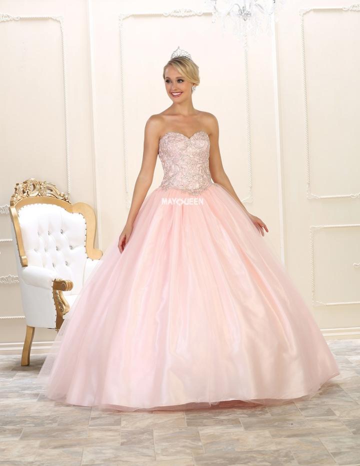 May Queen - Strapless Embellished Sweetheart Ballgown