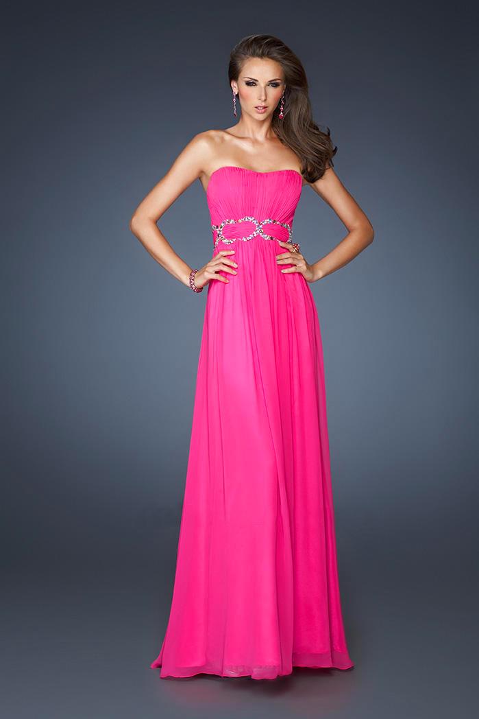 Gigi - 18953 Bead Embellished Chiffon A-line Dress