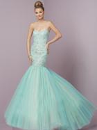 Tiffany Homecoming - 46088 Strapless Embellished Mermaid Gown