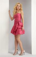 Janique - K-2500 Strapless Pleated Bubble Dress