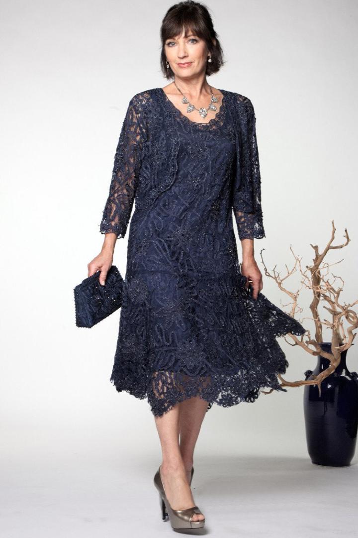 Soulmates - 1501x Queen Tea Length Soutach Dress Bolero Jacket Set