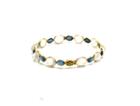 Tresor Collection - 18kt Gold Bracelet With Rainbow Moonstone And Blue Topaz