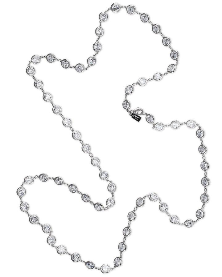 Cz By Kenneth Jay Lane - 36 Round Bezel Set Necklace 8108054600
