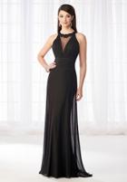 Cameron Blake - 218628 Lace Ruched Halter Sheath Dress