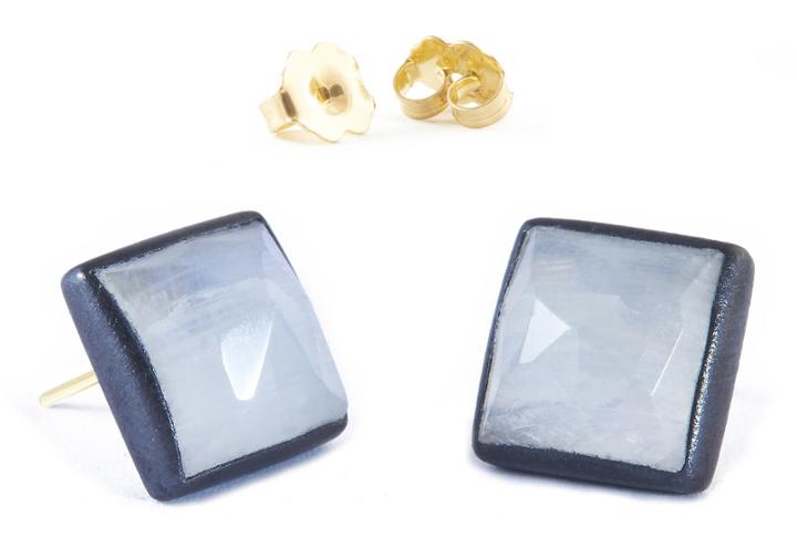 Nina Nguyen Jewelry - Spirit Gold & Oxidized Studs