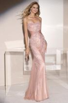 Alyce Paris - 29746 Lace Embellished Strapless Sheath Dress