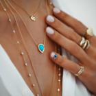 Logan Hollowell - New! Wilderness Trillion Turquoise Necklace With Diamonds