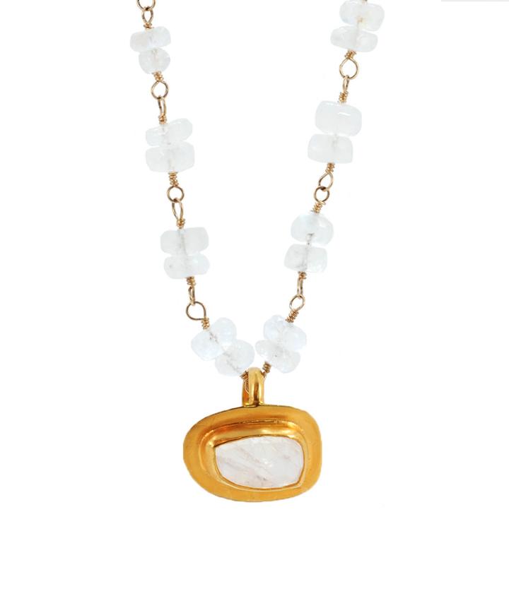 Lori Kaplan Jewelry - Moonstone Pendant Necklace