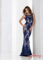 Jasz Couture - 5693 Dress In Royal And Nude