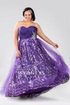 Sydney's Closet - Sc6007 Plus Size Dress In Purple Punch