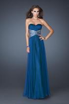 La Femme - 18530 Sequined Sweetheart Chiffon A-line Dress