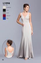 Aspeed - L1998 Plunging V-neck Fitted Prom Dress