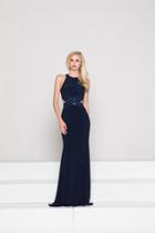 Glow By Colors - G764 Sleeveless Halter Sheath Dress