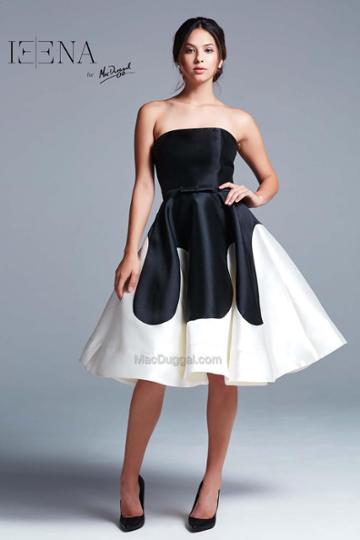 Ieena For Mac Duggal - 62288 Dress In Black /ivory