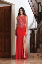 Sleeveless With Back Cutouts Embellished Dress