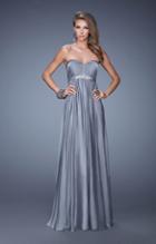 La Femme - 20625 Bejeweled Strapless Empire Gown