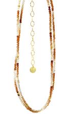 Nina Nguyen Jewelry - January Garnet Birthstone Harmony Long Vermeil Necklette