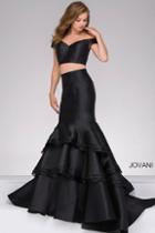 Jovani - Two-piece Off The Shoulder Long Mermaid Prom Dress 46866