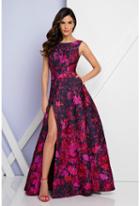 Terani Evening - 1722e4197 Sleeveless Floral Print Evening Gown