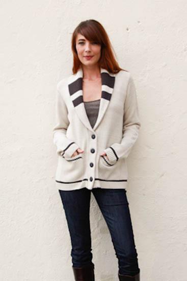 Goddis - Ethan Boyfriend Cardigan In Chestnut