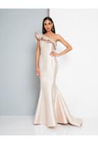 Terani Couture - 1811e6112 Ruffled Asymmetric Mermaid Dress