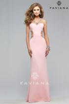 Faviana - Embellished Halter Neoprene Evening Gown With Side Cut-outs 7702