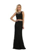 May Queen - Sleeveless Two-piece Lace Sheath Gown