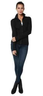 Mock Neck Long Cardi Cinder