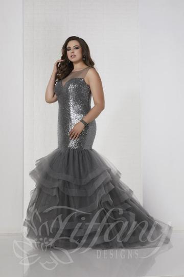 Tiffany Designs - 16320 Sleeveless Sequined Mermaid Gown
