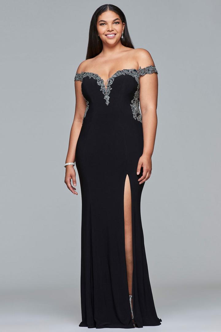 Faviana - 9437 Off Shoulder Sheath Dress