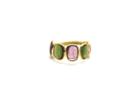 Tresor Collection - Multicolor Stone Stackable Ring Band In 18k Yellow Gold