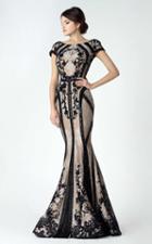 Saiid Kobeisy - Sequined Lace Evening Gown 2940