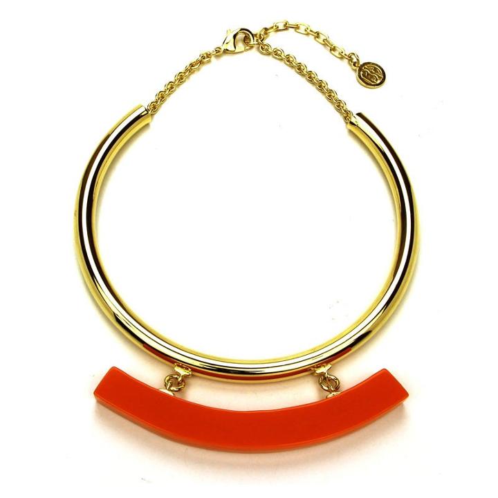 Ben-amun - Havana Collar With Orange Resin Bar