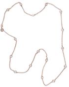 Cz By Kenneth Jay Lane - 36 Gold Plated Station Necklace